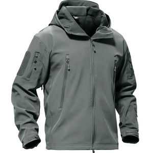 Veste Softshell imperméable coupe-vent d'hiver pour la randonnée en plein air, unisexe, course à pied, cyclisme, camping, légère, respirante, doublée de laine - Product Image 1