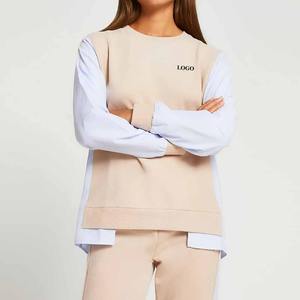 Haute qualité en gros coton col rond sweat pour femmes pull chaud décontracté surdimensionné couleur unie femmes sweat 2026 - Product Image 4