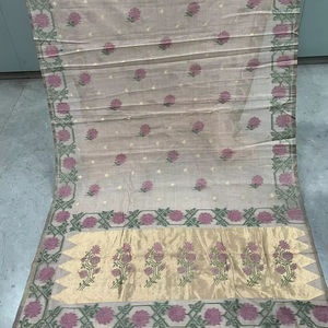 ผ้าส่าหรีวิสโคสแบบดั้งเดิมสำหรับผู้หญิงจากดันบาด โคตา ไม่ยับง่าย เหมาะสำหรับงานปาร์ตี้ - Product Image 1