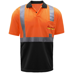 Oem Wholesale Hi Vis Reflective <b>Shirt</b> <b>Orange</b> Black short Sleeve Safety <b>polo</b> <b>Shirt</b> Low Moq Custom Logo Safety T <b>Shirt</b> for Man - Product Image 5