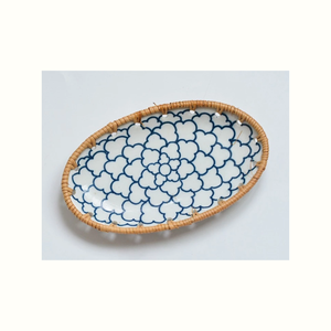 Plateau en rotin nacre utilisé pour le service décoratif, le rangement et l'application en décoration intérieure - Product Image 4