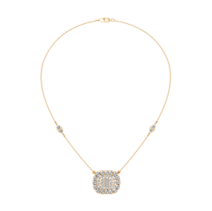 Bijoux fins de luxe pour femmes personnalisés pendentif en diamant coussin en or 14 carats or rose premium certifié OEM ODM IGI acheter en vrac inde - Product Image 2