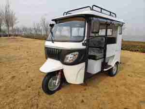 Tricycle <span class=keywords><strong>Électrique</strong></span> Passager 3000W 60V/72V Moteur Carrosserie Ouverte Rickshaw Tuk-tuk Adulte Charge Utile 800KG 5 Passagers Certifié CEE 10KW - Product Image 2