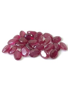 พลอยทับทิมทรงวงรีเหลี่ยมเพชรพลอยธรรมชาติอัญมณีหลวมสำหรับจี้และแหวนพร้อมส่ง - Product Image 5