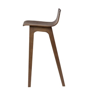 Chaise de bar Ava à dossier bas en teck avec finition noyer pour l'intérieur et l'extérieur - Product Image 2