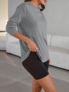 Camiseta de Manga Larga para Hombre, Diseño a Cuadros, Cuello Redondo, Ecológica, de Secado Rápido, 100% Algodón Transpirable, Venta al Por Mayor Personalizada - Product Image 2