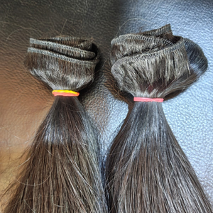 Extensions de cheveux humains indiens Remy bruts non traités, à double trame, provenant d'un seul donneur, qualité usine, vente en gros, permanentes - Product Image 1