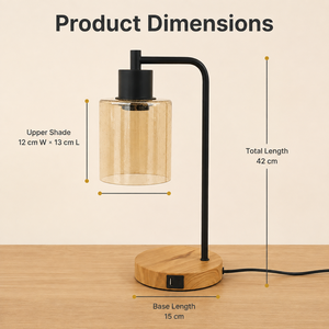 Modern Metal Table <b>Lamp</b> With <b>Touch</b> Control And Usb Port E27 Bulb For Bedroom Bedside Warm Atmosphere Light Set Of 2 - Product Image 3