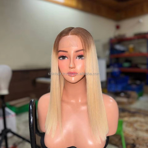 Precio al por mayor Peluca recta de hueso sedoso de alta calidad Super suave y brillante Rubio 613 Color Remy cabello vietnamita - Product Image 1