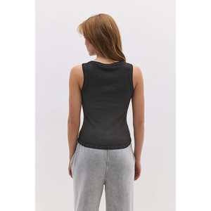 Body de Estilo Casual con Lavado al Aceite, Sin Mangas, con Logotipo en la Parte Delantera - Product Image 5