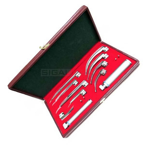 ENT ชุดผ่าตัดวินิจฉัย10ใบมีด2ด้ามและหลอดไฟสแตนเลสชุดเครื่องมือสำหรับผ่าตัดกล่องเสียงแหล่งจ่ายไฟด้วยมือ - Product Image 2