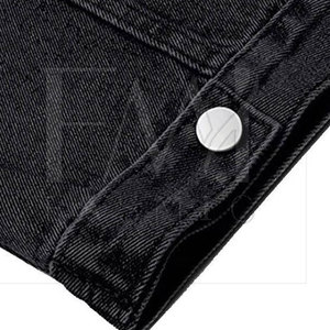 Chaqueta vaquera negra más vendida para mujer, moderna y transpirable con diseño personalizado, estilo tejido con relleno de algodón - Product Image 4