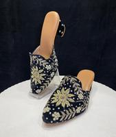 Jutti de mariée de qualité supérieure brodée à la main pour femmes, chaussures élégantes pour mariage et fiançailles, disponibles à la vente