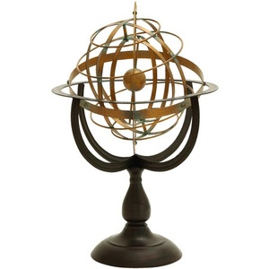 Esfera armilar de latón de temática náutica con bandas giratorias y base grabada perfecta para los amantes de los exploradores y regalar - Product Image 4