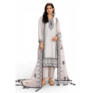 Conjunto de Traje de 3 Piezas Bordado para Mujer con Dupatta de Algodón Bordado PM-62051 - Product Image 1