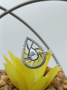 Classic Women's 1ct Pear Cut VVS Lab Grown Moissanite Engagement Ring 925 Silver 14k/18k Gold for GIA IGI Certified for Weddings - Product Image 6