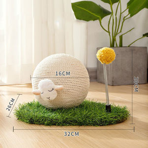Vente chaude : arbre à chat vertical en sisal rouge écologique avec corde, griffoir et cadre, vente en gros - Product Image 6