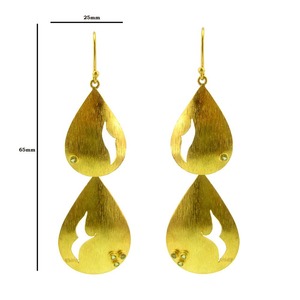 Sterling Silver 925 Gold Plated <b>Peridot</b> Gemstone Wholesaler Jewelry Supplier Cheap Hanging Women <b>Earrings</b> - Product Image 2