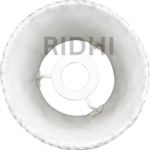 Abat-jour en coton bleu poudré fait main Ridhi, imprimé floral, décoration intérieure indienne, éclairage domestique, couvre-lampes - Product Image 6