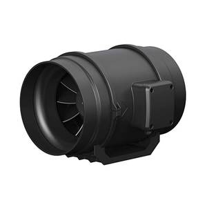 Ventilateur en ligne à flux mixte noir pour la ventilation des cuisines, des toilettes, etc. - Product Image 1