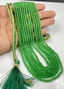 สร้อยคอลูกปัด tsavorite สีเขียวธรรมชาติลูกปัดเจาะสูงลูกปัดพลอยเจียระไนลูกปัด tsavorite หลวมสำหรับการทำเครื่องประดับ - Product Image 2