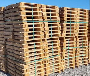 Paleta europea de una cara Paleta de madera rectangular de entrada de 4 vías de estilo rural - Product Image 2