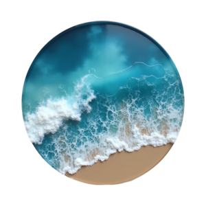 Ocean Designer Resin And Wooden Coasters Perfect Kitchenware Rounded <b>Mats</b> & Pads Luxurious Coasters New Arrival - Product Image 5