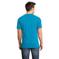 T-shirt d'été pour homme en coton Supima, col en V, logo personnalisé, style décontracté chic, couleur unie, 210g, anti-plis, séchage rapide, tissu jersey
