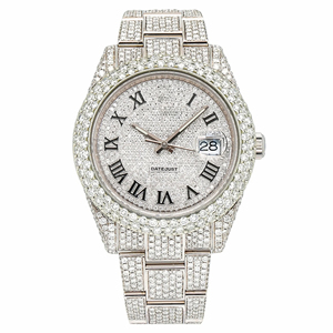 High Quality Stainless Steel Quartz Iced Out Moissanite <b>Watch</b> with Diamond Look Glass Dial Hip Hop Fashion <b>Wrist</b> <b>Watch</b> - Product Image 2