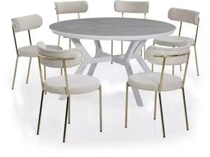 Meubles classiques modernes de luxe en fer Ensembles de dîner extensibles en métal pour la maison Hôtel Réglable Appartement Villa Salon Salle à manger - Product Image 6