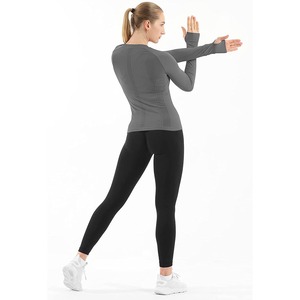 2025 ropa deportiva de alta calidad para mujer, camiseta de Fitness atlética de compresión transpirable para entrenamiento, correr, compresión de talla grande - Product Image 2