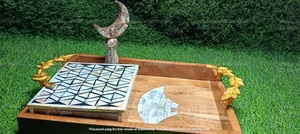 Bocaux de rangement en acrylique de qualité supérieure avec couvercles en bois, capacité de 150 ml, ZH TRADERS, coffret cadeau festif pour l'Aïd, Ramadan Moubarak - Product Image 3