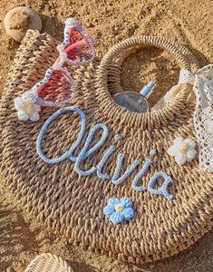 Bolso de Paja Personalizado para Damas de Honor: Recuerdo de Despedida de Soltera, Regalo de Despedida de Soltera - Product Image 3