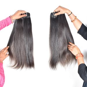 Fabricant de CHEVEUX NON TRAITÉS À DONATEUR UNIQUE Cheveux humains naturels indiens sans produits chimiques Cheveux humains purs et droits du temple - Product Image 6