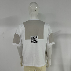 เสื้อยืดแขนสั้นวินเทจสำหรับผู้ชายเสื้อยืดสีตัดกันพิมพ์ลายโลโก้ที่กำหนดเอง - Product Image 5