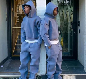 เสื้อฮู้ดแขนยาวของผู้ชายเสื้อฮู้ดกัน500gsm ผ้าฝ้ายหนาแบบสตรีทโอเวอร์ไซส์ออกแบบได้ตามต้องการ - Product Image 1