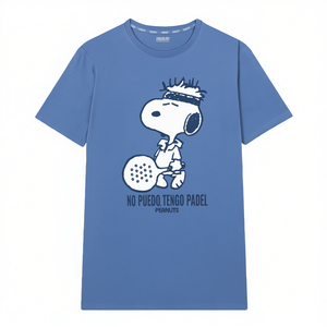 Camiseta de manga corta con estampado de dibujos animados de beagle, unisex, para adultos, azul, cuello redondo, deportiva, divertida, con gráfico - Product Image 1
