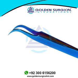 Pro Fine pointe incurvée en acier inoxydable cils sourcils pince à épiler Non magnétique beauté Nail Art bricolage outil pour maquillage Design suisse - Product Image 4