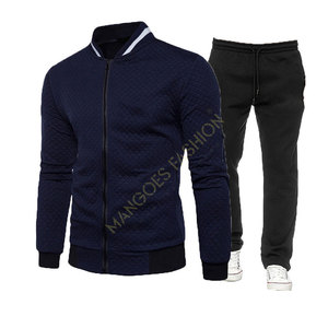 Custom Made Winter 100% Cotton Fleece 2-Piece Long Sleeve <b>Crop</b> Hoodie & Jogger <b>Pants</b> Unisex Tracksuit Set for <b>Men</b> and Women - Product Image 1