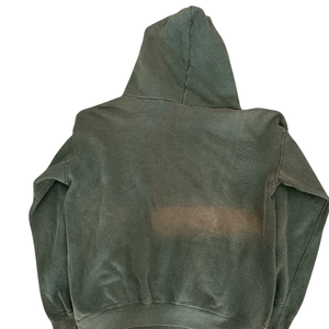 Sun Faded Washed Green Hoodie Surdimensionné Pull en coton lourd Sweat à capuche Unisex Streetwear Logo personnalisé Fabricant OEM - Product Image 4