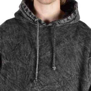 Peso pesado Zip Up Fleece Blank Plain Custom Acid Wash Pullover Sudaderas con capucha desgastadas Hombres Oversized Vintage Hoodi Fabricantes - Product Image 3