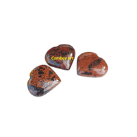 Nouveauté : Boule de cœur en obsidienne acajou sculptée à la main, artisanat en cristal DIY, tailles personnalisées, décoration imitation antique