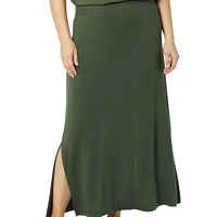 Servicio OEM, Falda Elegante Informal para Mujer, Color Sólido, Cintura Alta, Largo hasta el Tobillo, Secado Rápido, Transpirable, MOQ Bajo