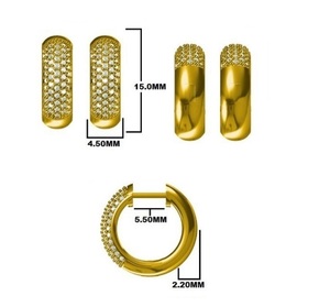 Everyday Diamond Glamour 0.50Ct Lab Grown Diamond Luxurious Hoop Boucle d'oreille en argent sterling Vente en gros OEM - Product Image 6