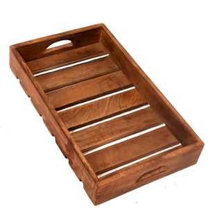 Plateau de service en bois écologique sans danger pour l'eau pour un usage quotidien-Plateau décoratif pour le petit-déjeuner pour la maison et les restaurants plaqué - Product Image 6