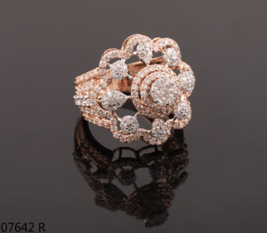 Bague de mariage en spirale en or blanc massif 14 carats avec diamant pour bijoux D'VINS de coupe brillante certifiée cadeau de la Saint-Valentin - Product Image 1