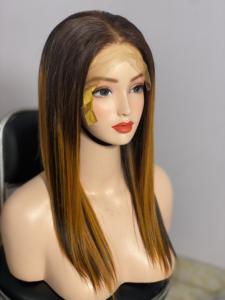 Pelucas vietnamitas rectas largas de fábrica superior con flequillo Piano miel marrón a rubia peluca para mujeres venta al por mayor diaria - Product Image 6