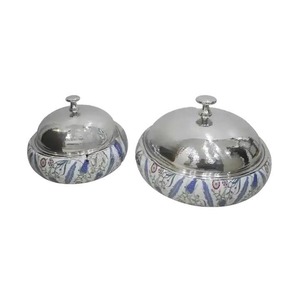 Round Luxury Arabian Style Stainless Steel Food Warmer Hot Pot <b>for</b> Tabletop Casserole Handmade on Hot <b>Sale</b> - Product Image 2