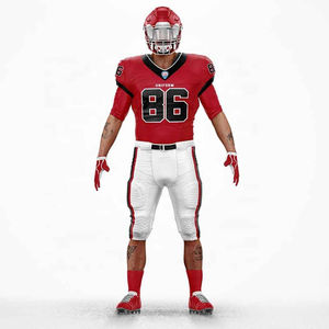 Uniforme de fútbol americano profesional hecho a medida con Conjunto de jersey y pantalones con poliéster de alto rendimiento - Product Image 5