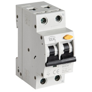 เบรกเกอร์แบบดิฟเฟอเรนเชียล Ideal KRO6 2P 25A รุ่น B25/30 6kA 230V 50Hz - Product Image 1